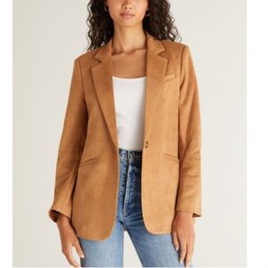 ZSupply camel microfibre suede blazer Womens Size XS